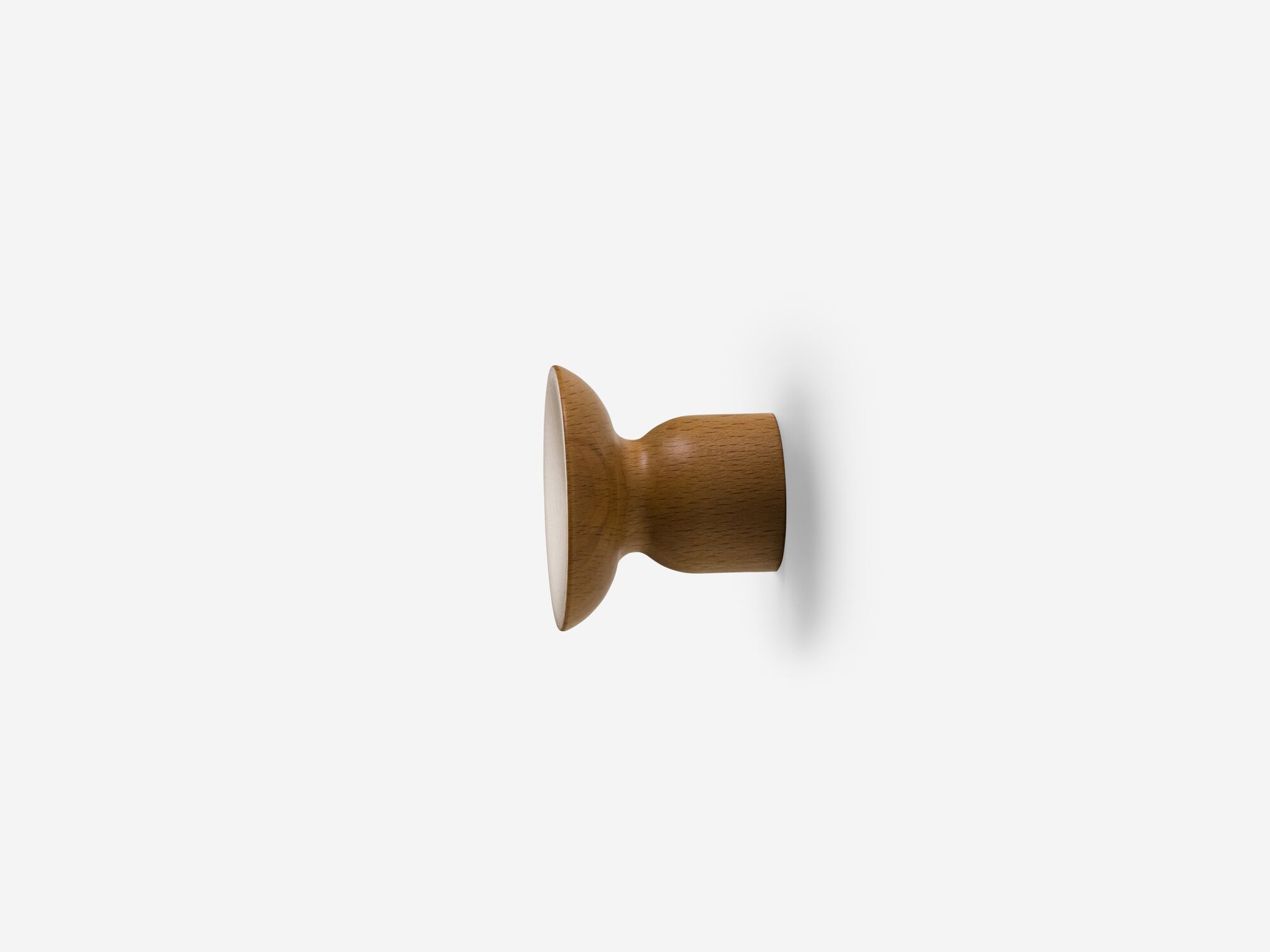 Side view of medium beech wall hook